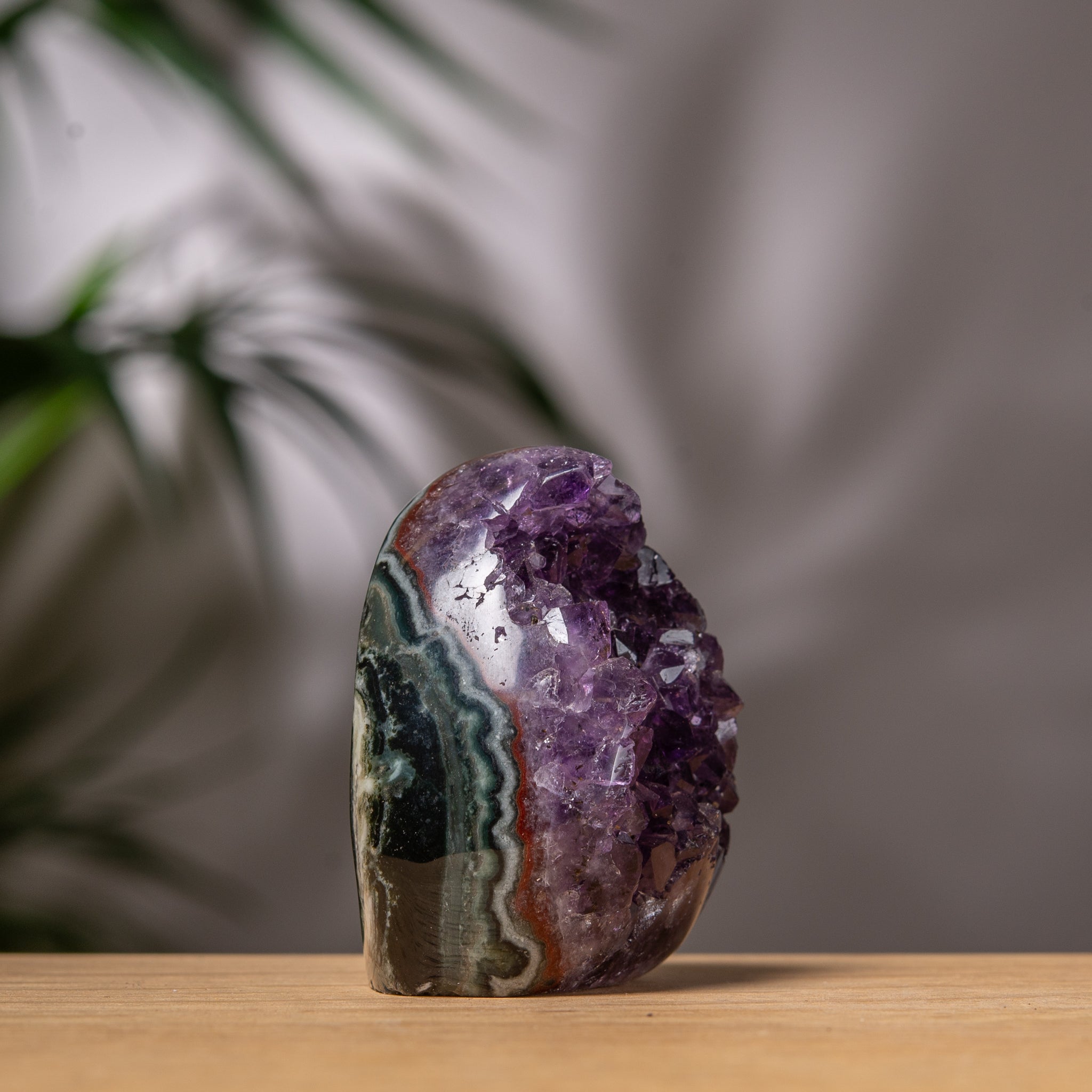 Purple Amethyst Druzy Geode Cutbase